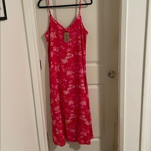 Floral Pink Slip Dress